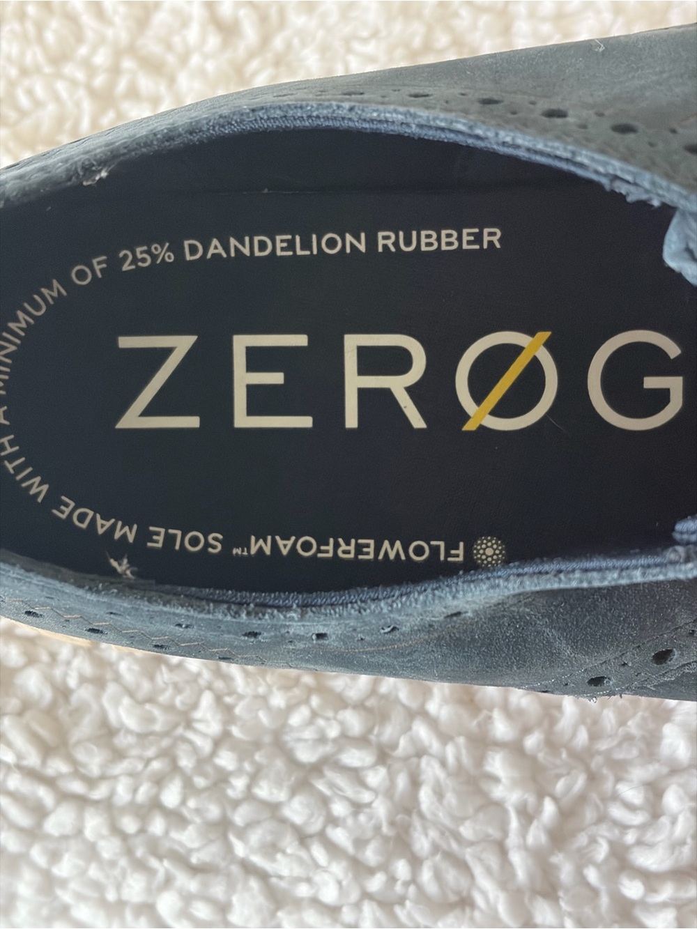 Cole Haan Men’s Navy Blue Nubuck Zerogrand Remastered Wingtip Oxfords Size 9.5M - Picture 4 of 15